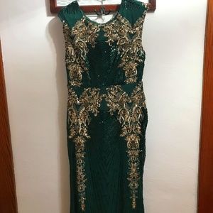 Baltic Born Maxi Emerald Green Embellished Formal Dress